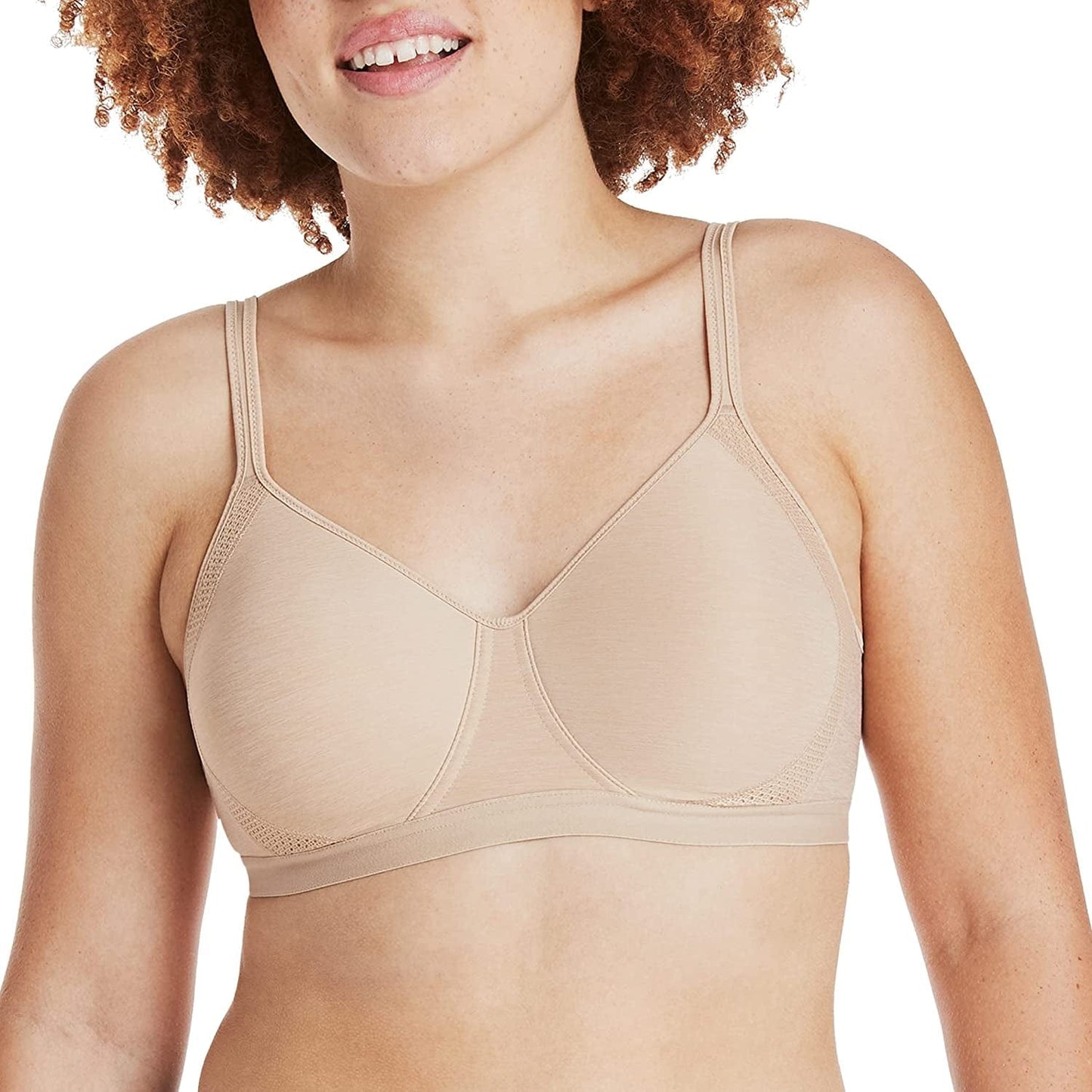 Women'S X-Temp Wireless Bra with Cooling Mesh, Full-Coverage, Convertible T-Shirt Bra Nude / Large