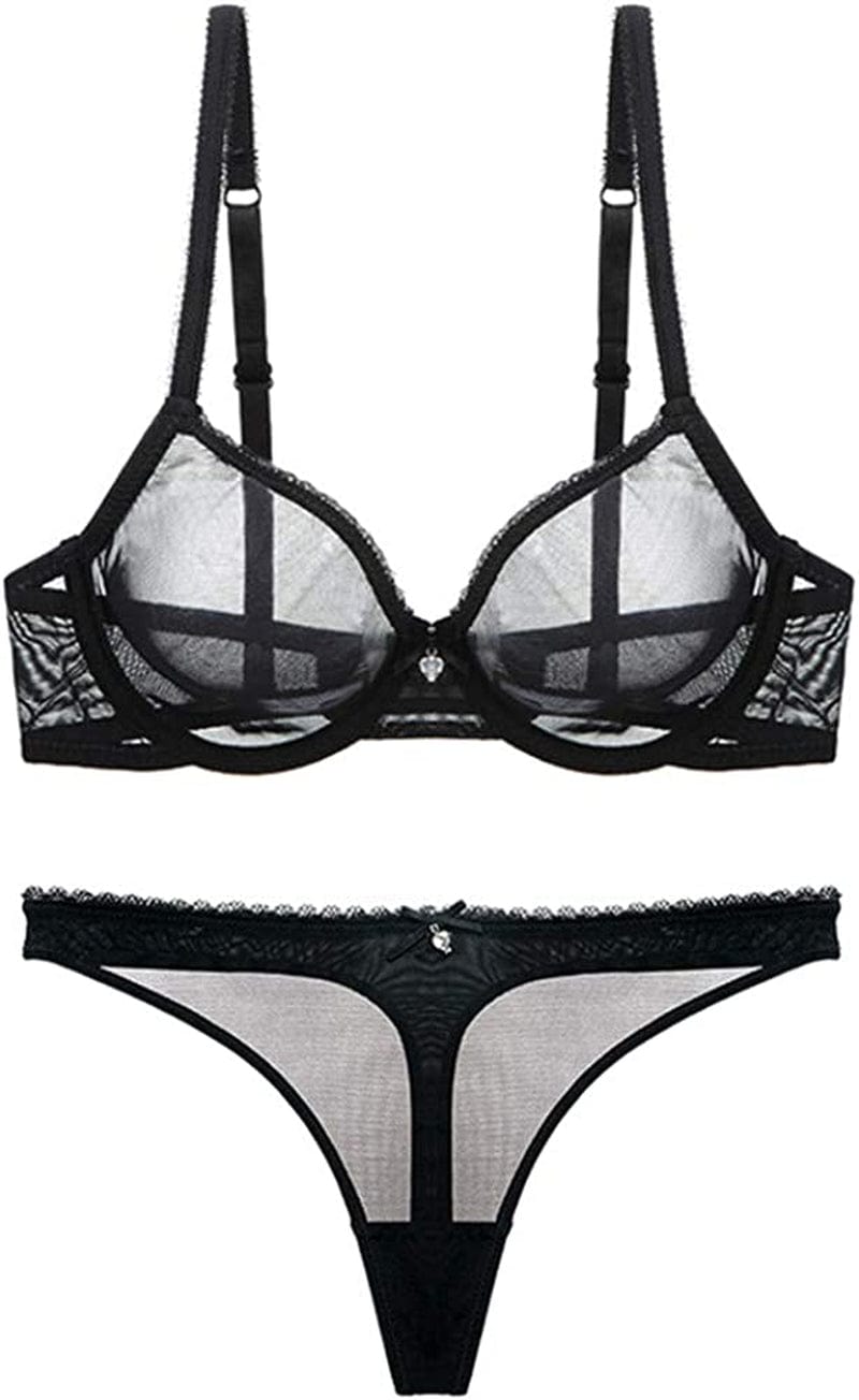 Women See-Through Lace Push up Transparent Everyday Bra