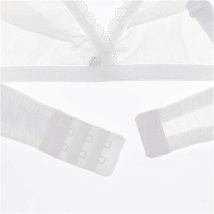 Women Sheer Mesh Transparent Unlined Bra Sexy Wireless Underwear…