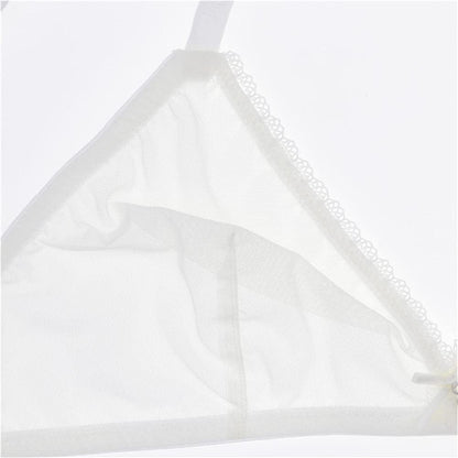 Women Sheer Mesh Transparent Unlined Bra Sexy Wireless Underwear…