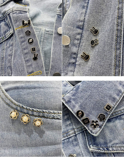 Women Shirt Brooch Pins 20Pcs Mini Cover up Enamel Safety Lapel Pins Buttons Sweater Shawl Clips for Coat Dress Clothes Decoration