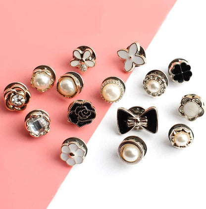 Women Shirt Brooch Pins 20Pcs Mini Cover up Enamel Safety Lapel Pins Buttons Sweater Shawl Clips for Coat Dress Clothes Decoration