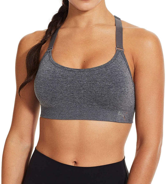 Women Sports Bra, 3-Pack Black/White/Grey / Medium