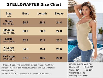 Women Summer Stretch Slim round Neck Ribbed Tank Basic Solid Top