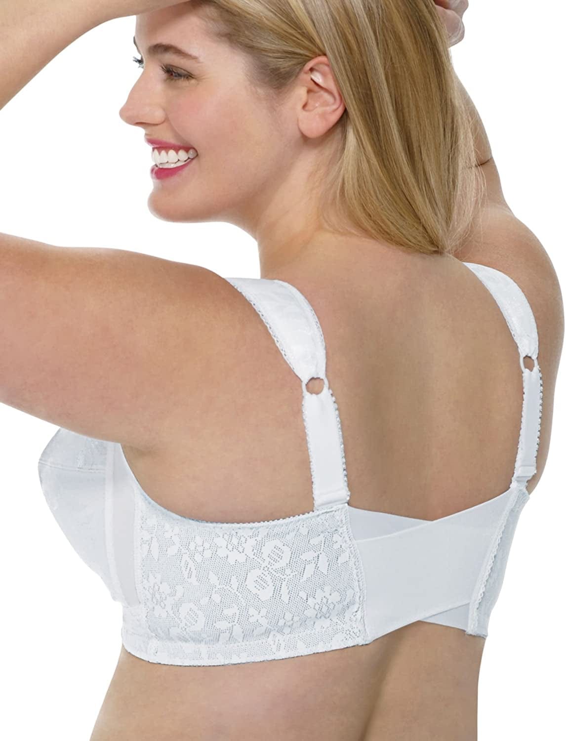 Womens 18 Hour Front-Close Wirefree Bra W/ Flex Back