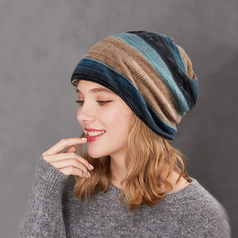 Womens Baggy Soft Slouchy Beanie Hat Stretch Infinity Scarf Head Wrap Cap Apparel & Accessories > Clothing Accessories > Headwear XYIYI   