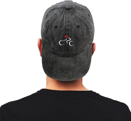Womens Baseball Caps Baseball Hats for Men Black Baseball Caps for Women Adjustable Denim Black Dad Hats for Mens Caps Plain Cotton Cute Vintage Trucker Pack Ball Caps for Mens Gifts (Cycling) Apparel & Accessories > Clothing Accessories > Hats KLYJI   