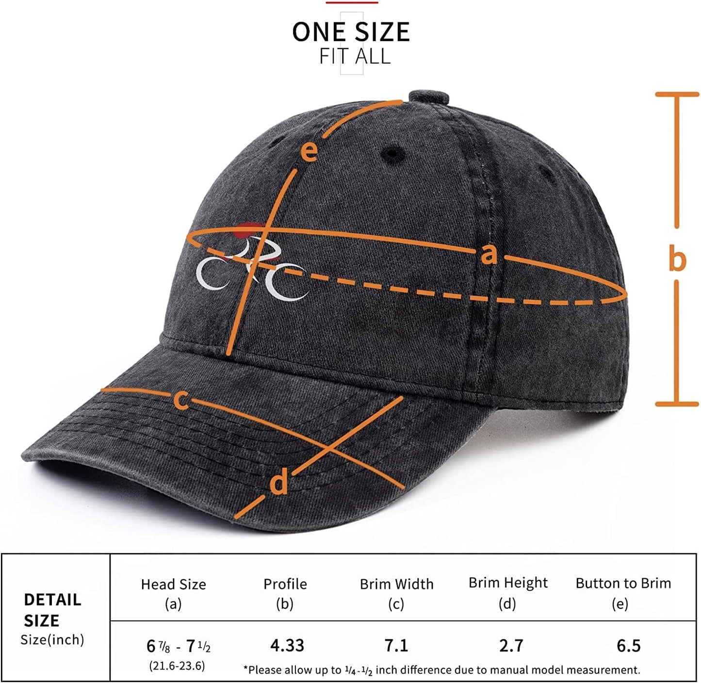 Womens Baseball Caps Baseball Hats for Men Black Baseball Caps for Women Adjustable Denim Black Dad Hats for Mens Caps Plain Cotton Cute Vintage Trucker Pack Ball Caps for Mens Gifts (Cycling) Apparel & Accessories > Clothing Accessories > Hats KLYJI   