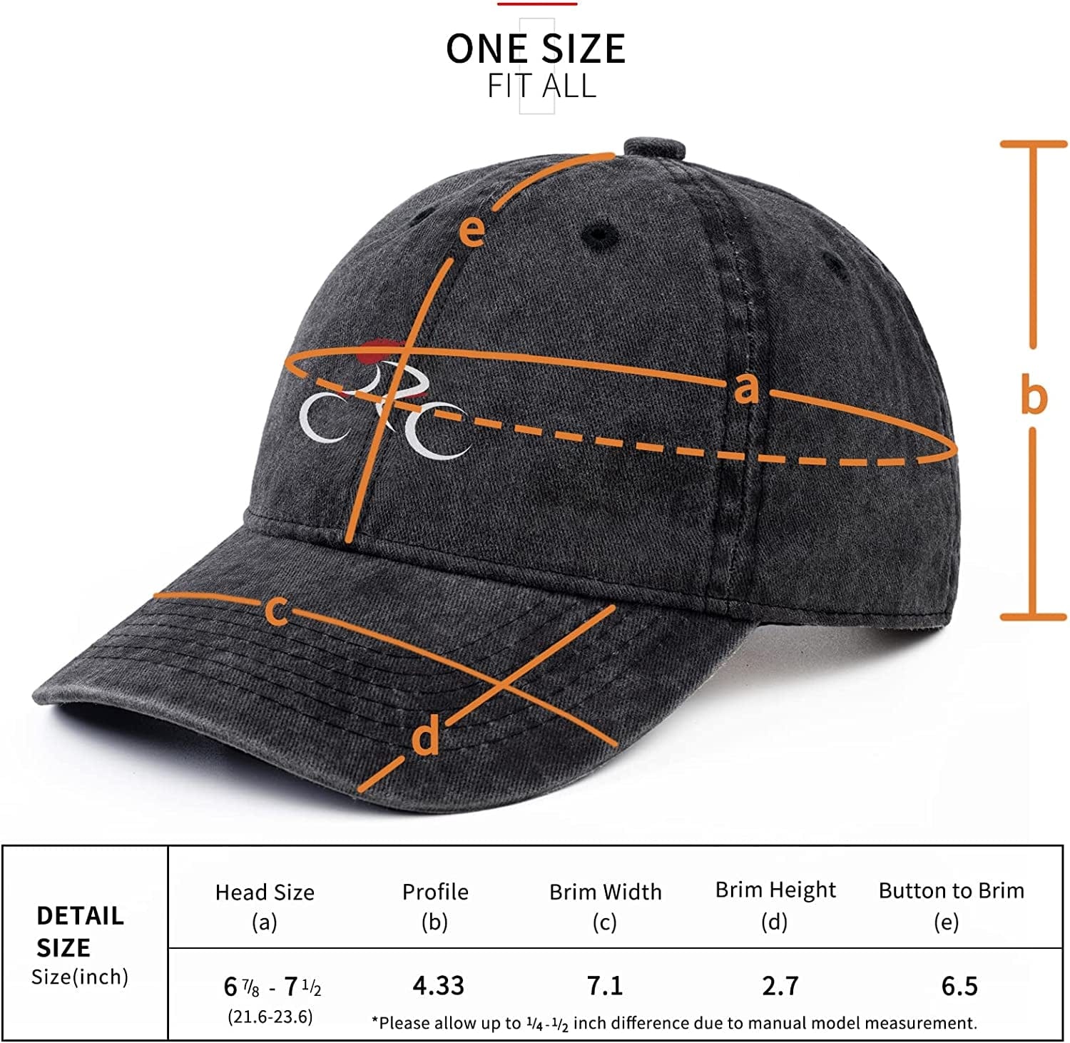 Womens Baseball Caps Baseball Hats for Men Black Baseball Caps for Women Adjustable Denim Black Dad Hats for Mens Caps Plain Cotton Cute Vintage Trucker Pack Ball Caps for Mens Gifts (Cycling) Apparel & Accessories > Clothing Accessories > Hats KLYJI   