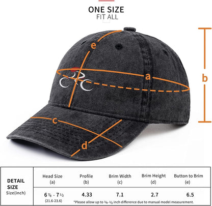 Womens Baseball Caps Baseball Hats for Men Black Baseball Caps for Women Adjustable Denim Black Dad Hats for Mens Caps Plain Cotton Cute Vintage Trucker Pack Ball Caps for Mens Gifts (Cycling) Apparel & Accessories > Clothing Accessories > Hats KLYJI   