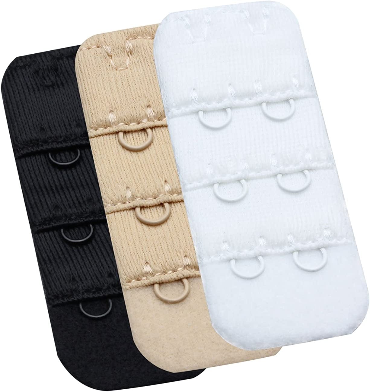 Womens Bra Extender Bra Band Breathing Room 3Pcs-Pack Multi-Size 2 Hook 3/8 Inch