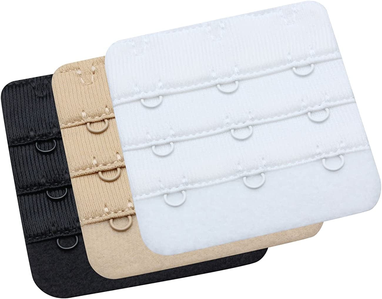 Womens Bra Extender Bra Band Breathing Room 3Pcs-Pack Multi-Size 3 Hook 3/4 Inch