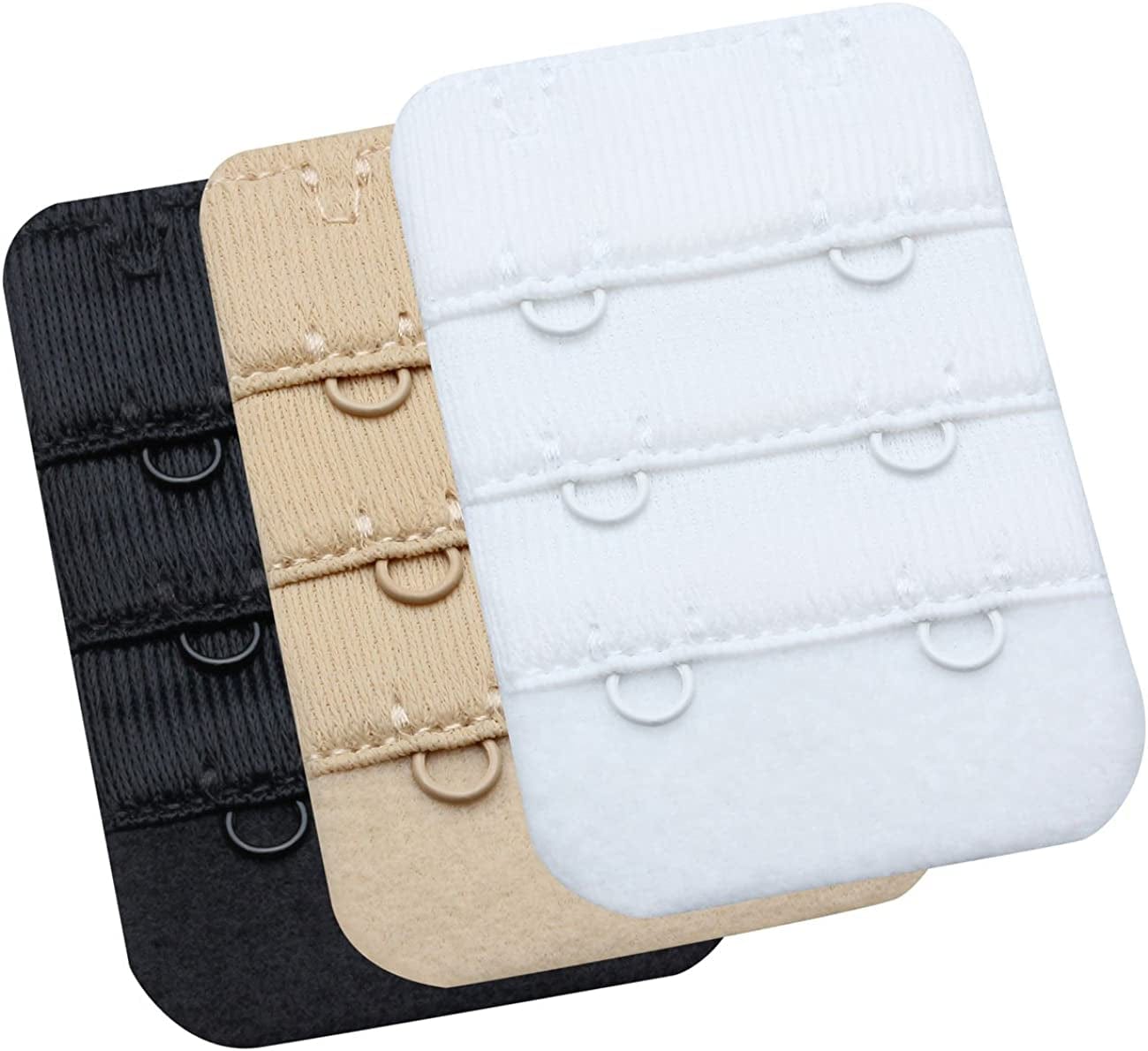 Womens Bra Extender Bra Band Breathing Room 3Pcs-Pack Multi-Size 2 Hook 3/4 Inch
