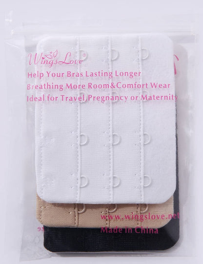 Womens Bra Extender Bra Band Breathing Room 3Pcs-Pack Multi-Size