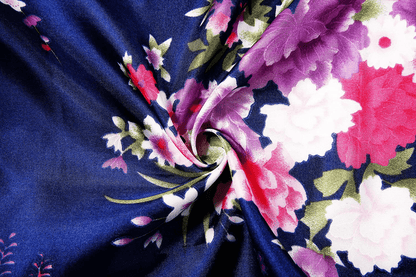Womens Floral Robes Silk Satin Bathrobes Bridesmaid Bridal Wedding Party Lightweight Kimono Nightgown Apparel & Accessories > Clothing > Sleepwear & Loungewear > Robes DITSONEO   