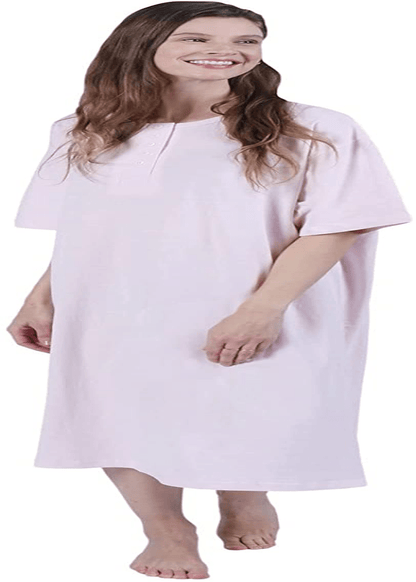 Womens Henley Nightshirts - Set of 2 Long Nightgowns for Women, plus Size Apparel & Accessories > Clothing > Sleepwear & Loungewear > Nightgowns Kylie Max   