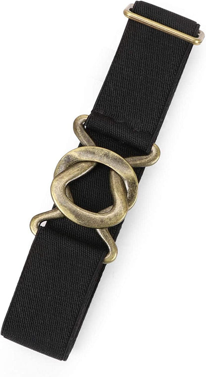 Womens Invisible Belt Comfortable Elastic Adjustable No Show Web Belt Metal Buckle Belt for Men by JASGOOD Apparel & Accessories > Clothing Accessories > Belts KYLIE MAX C-black Suit for US Size 0-14 