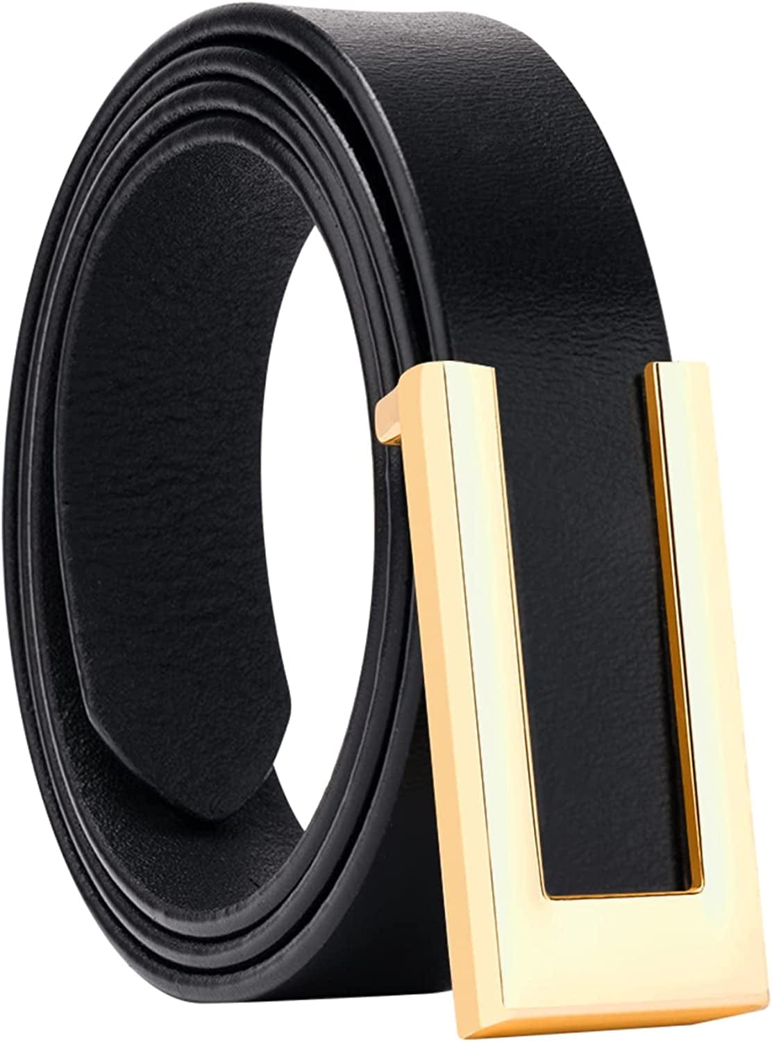 Womens Leather Belt Skinny Waist Belt for Dresses Jeans Pants with Gold Buckle Apparel & Accessories > Clothing Accessories > Belts YooAi   