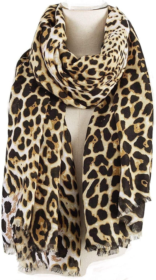 Womens Leopard Print Scarf Large Blanket Wrap Shawl Cheetah Scarves. Apparel & Accessories > Clothing Accessories > Scarves & Shawls AIWANK   