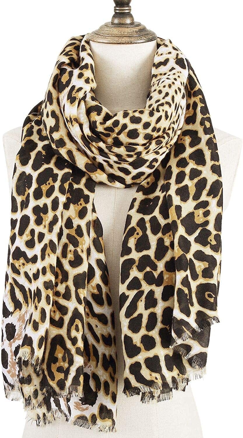 Womens Leopard Print Scarf Large Blanket Wrap Shawl Cheetah Scarves. Apparel & Accessories > Clothing Accessories > Scarves & Shawls AIWANK   