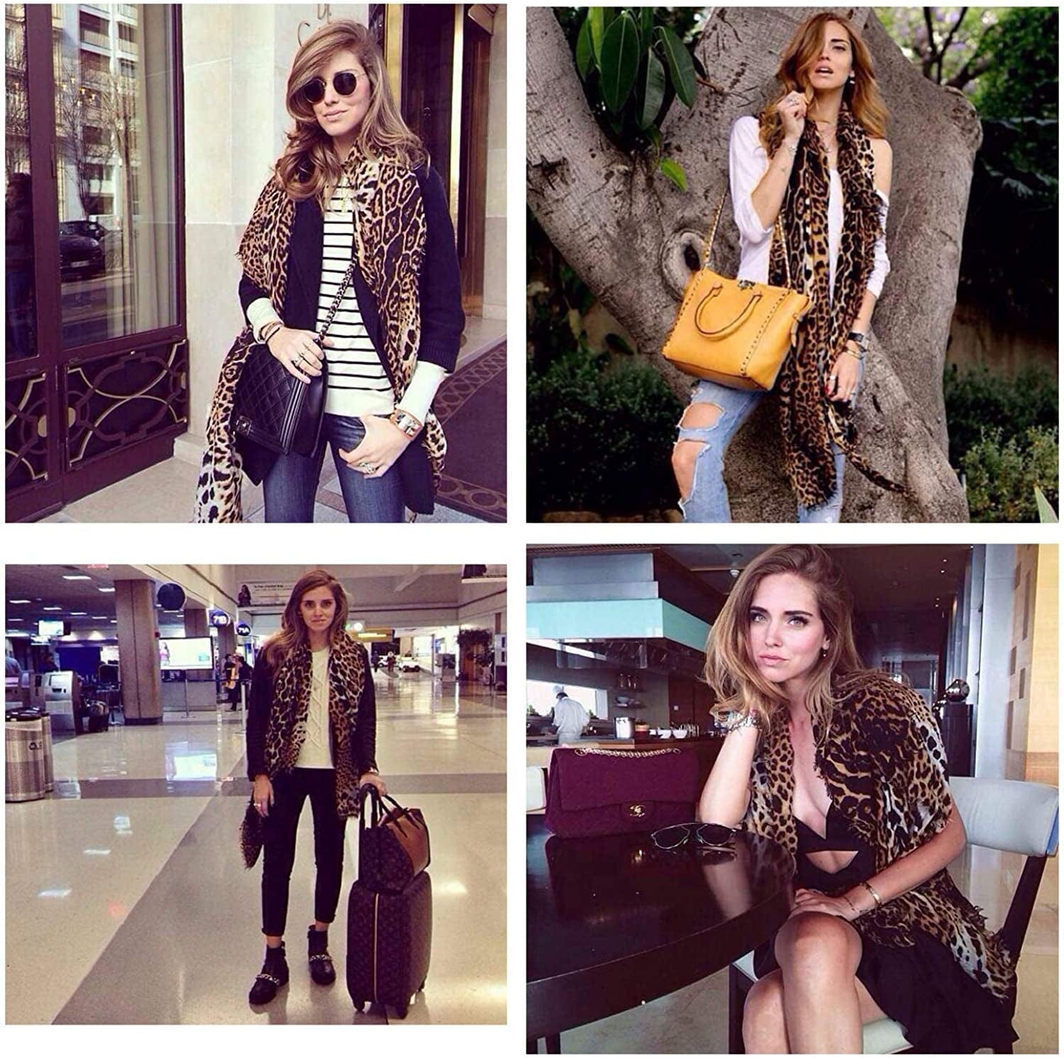 Womens Leopard Print Scarf Large Blanket Wrap Shawl Cheetah Scarves. Apparel & Accessories > Clothing Accessories > Scarves & Shawls AIWANK   