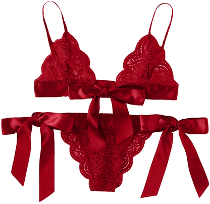 Womens Lingerie Sexy Outfits with Garter Naughty Teddy Babydoll Bra and Panty Set Lace Mesh Chemise Cosplay Sleepwear Apparel & Accessories > Clothing > Underwear & Socks > Lingerie Uppada 9-red X-Large 
