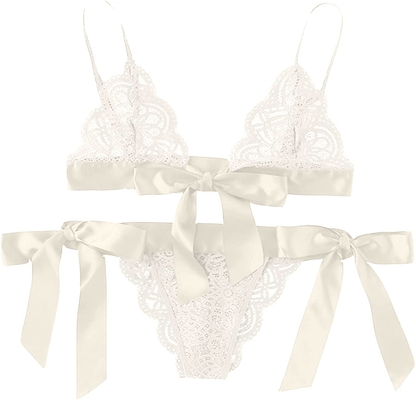 Womens Lingerie Sexy Outfits with Garter Naughty Teddy Babydoll Bra and Panty Set Lace Mesh Chemise Cosplay Sleepwear Apparel & Accessories > Clothing > Underwear & Socks > Lingerie Uppada 9-white XX-Large 