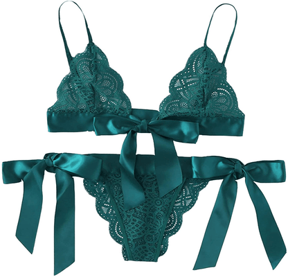 Womens Lingerie Sexy Outfits with Garter Naughty Teddy Babydoll Bra and Panty Set Lace Mesh Chemise Cosplay Sleepwear Apparel & Accessories > Clothing > Underwear & Socks > Lingerie Uppada   