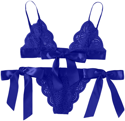 Womens Lingerie Sexy Outfits with Garter Naughty Teddy Babydoll Bra and Panty Set Lace Mesh Chemise Cosplay Sleepwear Apparel & Accessories > Clothing > Underwear & Socks > Lingerie Uppada 9-blue X-Large 