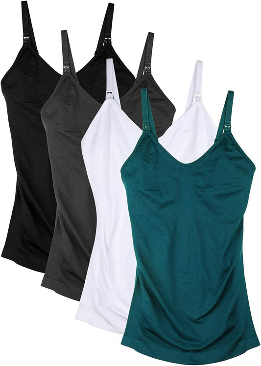 Womens Maternity Nursing Tank Cami for Breastfeeding with Adjustable Straps None Lace / Small