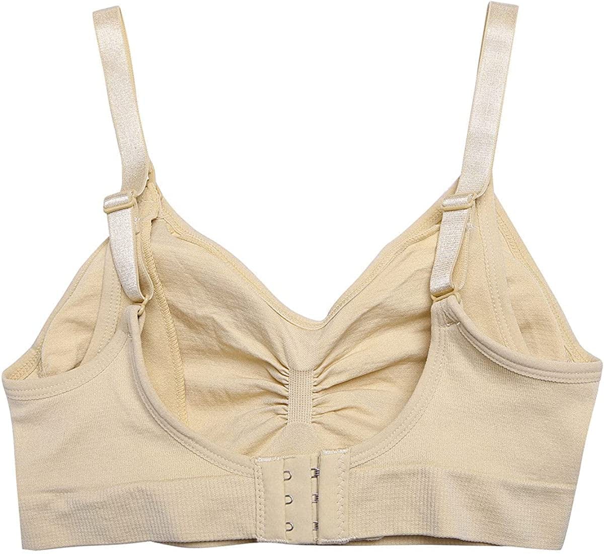 Womens Nursing Bra Seamless Sleeping Wirefree Breastfeeding Maternity Bralette with Removable Spill Prevention Pads