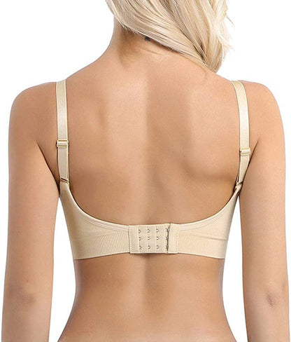 Womens Nursing Bra Seamless Sleeping Wirefree Breastfeeding Maternity Bralette with Removable Spill Prevention Pads