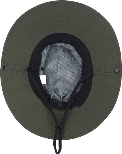 Womens Outdoor Summer Sun Hat UV Protection Wide Brim Foldable Fishing Hats with Ponytail Hole Apparel & Accessories > Clothing Accessories > Hats HICOSKY   