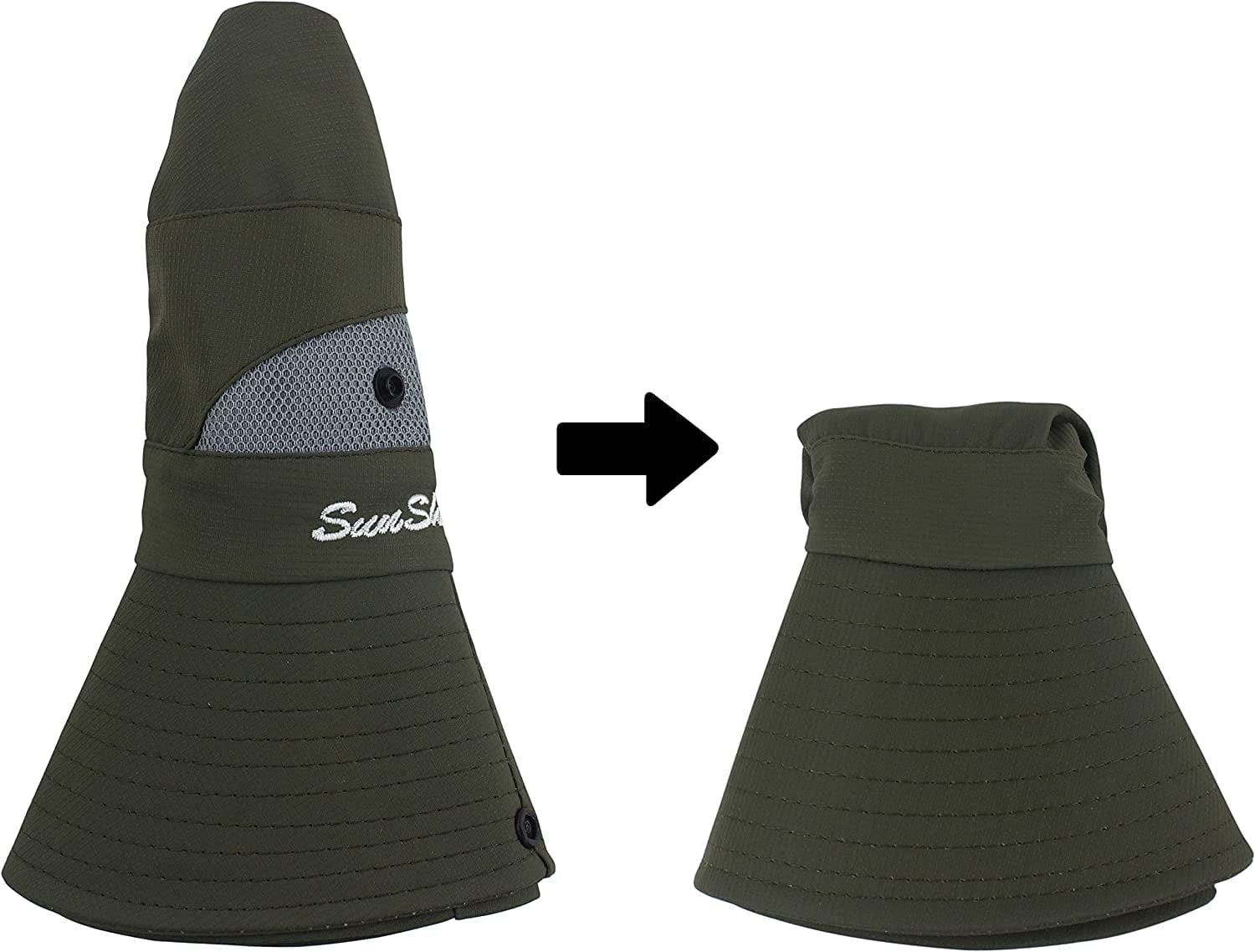 Womens Outdoor Summer Sun Hat UV Protection Wide Brim Foldable Fishing Hats with Ponytail Hole Apparel & Accessories > Clothing Accessories > Hats HICOSKY   