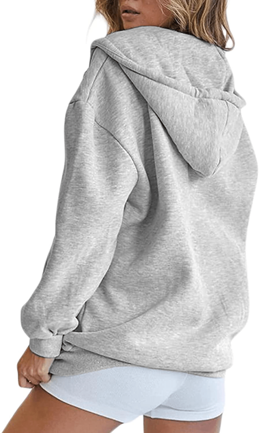 Womens Oversized Zip up Hoodie Baggy Loose Basic Zipper Hooded Sweatshirt Coat Y2K Jacket Apparel & Accessories > Clothing > Activewear Kylie Max   