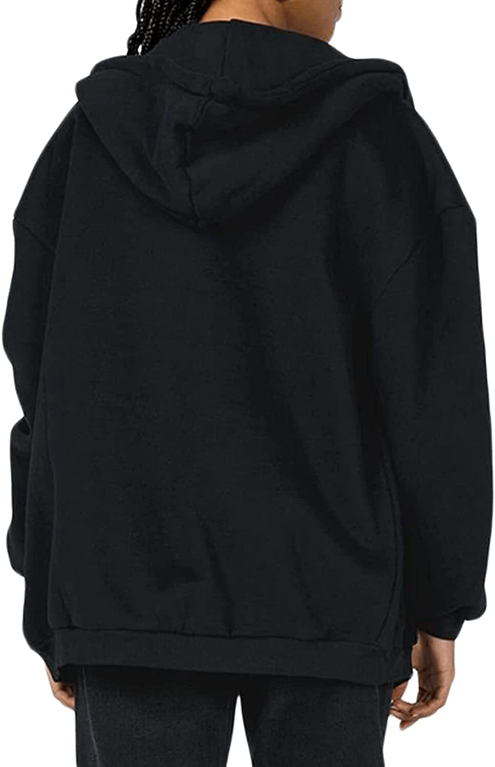 Womens Oversized Zip up Hoodie Baggy Loose Basic Zipper Hooded Sweatshirt Coat Y2K Jacket Apparel & Accessories > Clothing > Activewear Kylie Max   