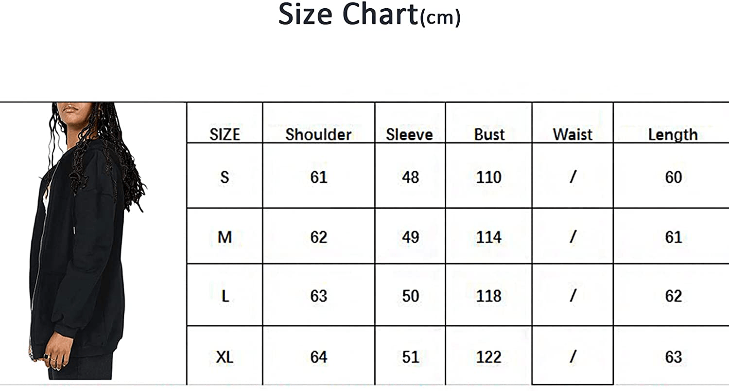 Womens Oversized Zip up Hoodie Baggy Loose Basic Zipper Hooded Sweatshirt Coat Y2K Jacket Apparel & Accessories > Clothing > Activewear Kylie Max   