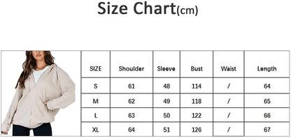Womens Oversized Zip up Hoodie Baggy Loose Basic Zipper Hooded Sweatshirt Coat Y2K Jacket Apparel & Accessories > Clothing > Activewear Kylie Max   