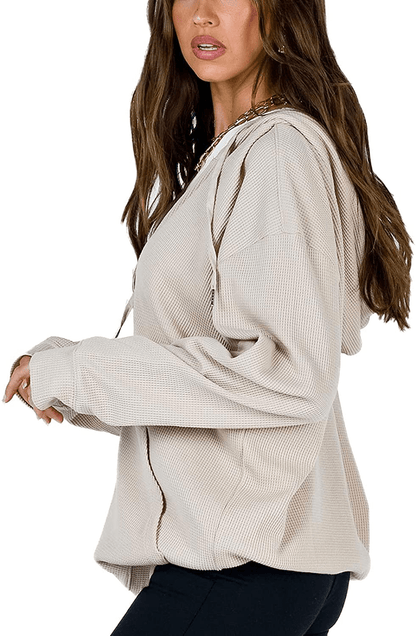 Womens Oversized Zip up Hoodie Baggy Loose Basic Zipper Hooded Sweatshirt Coat Y2K Jacket Apparel & Accessories > Clothing > Activewear Kylie Max   