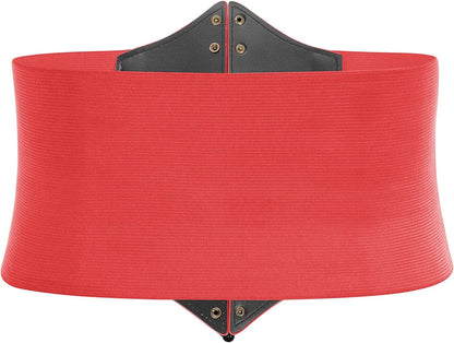 Womens Pirate Corset Cincher Gothic Punk Wide Stretch Waist Belts Wine Red XXL Apparel & Accessories > Clothing Accessories > Belts SCARLET DARKNESS   