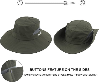 Womens Ponytail Sun Hat UV Protection Mesh Foldable Wide Brim Beach Fishing Hat Apparel & Accessories > Clothing Accessories > Hats HGGE   