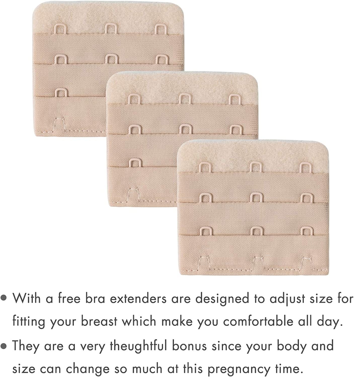 Womens Seamless Sleep Nursing Bra,Breastfeeding Maternity Bra with Remove Bra Pads Extenders Pack of 3