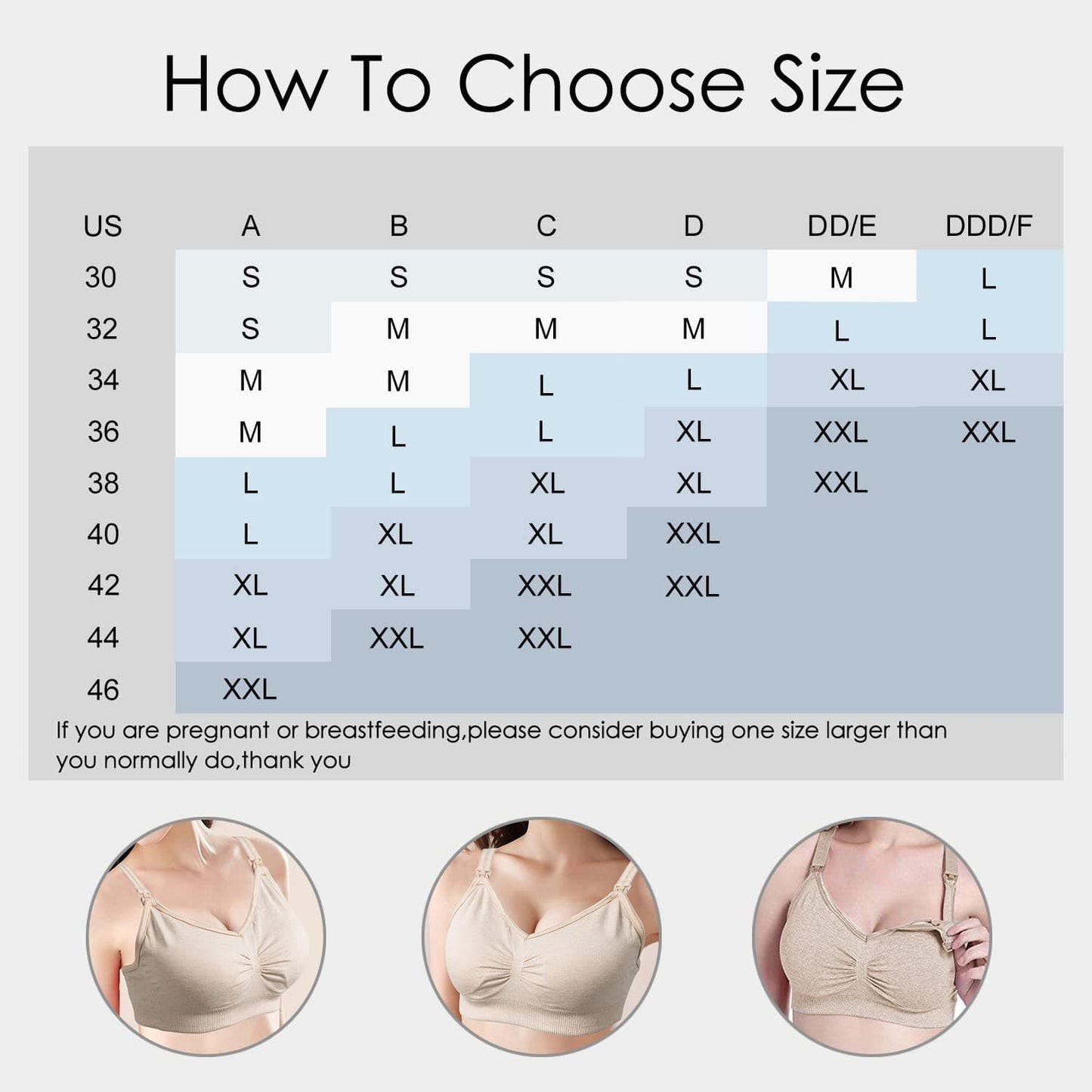 Womens Seamless Sleep Nursing Bra,Breastfeeding Maternity Bra with Remove Bra Pads Extenders Pack of 3