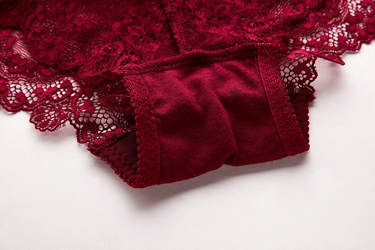 Womens Sexy Embroidery Lace Plunge Push up Bra Set Underwear and Panties Set Apparel & Accessories > Clothing > Underwear & Socks > Lingerie Purplegrape   