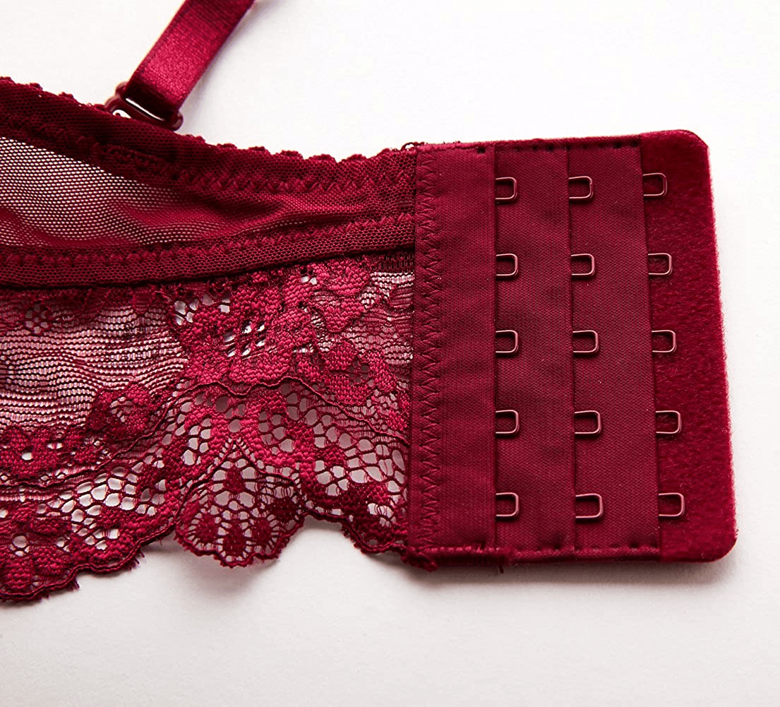 Womens Sexy Embroidery Lace Plunge Push up Bra Set Underwear and Panties Set Apparel & Accessories > Clothing > Underwear & Socks > Lingerie Purplegrape   
