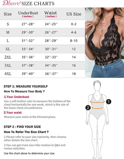 Womens Sexy Lingerie Deep V-Neck Lace Bodysuit Bridal Naugthy Teddy Lingerie Body Suits Tops Outfits