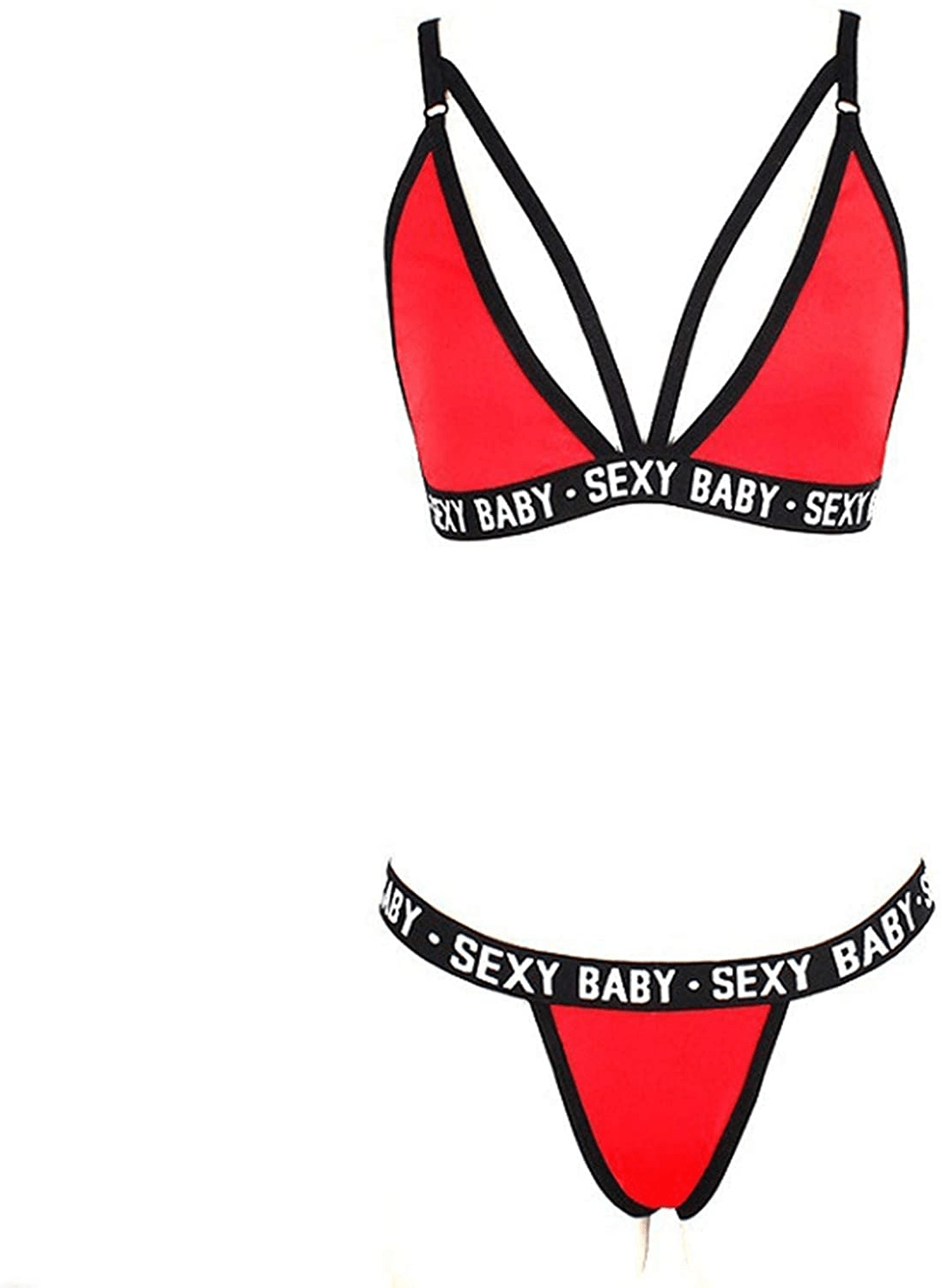 Womens Sexy Lingerie Deep V Strappy Bralette Thong G-String Bikini Swim Underwear Set for Valentine'S Day Gifts Apparel & Accessories > Clothing > Underwear & Socks > Shapewear aneralied   