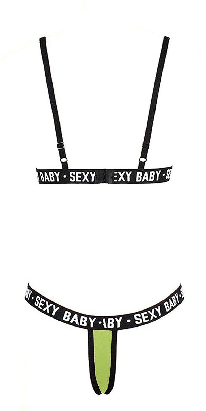 Womens Sexy Lingerie Deep V Strappy Bralette Thong G-String Bikini Swim Underwear Set for Valentine'S Day Gifts Apparel & Accessories > Clothing > Underwear & Socks > Shapewear aneralied   
