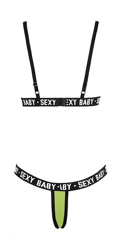 Womens Sexy Lingerie Deep V Strappy Bralette Thong G-String Bikini Swim Underwear Set for Valentine'S Day Gifts Apparel & Accessories > Clothing > Underwear & Socks > Shapewear aneralied   