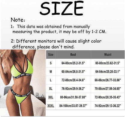 Womens Sexy Lingerie Deep V Strappy Bralette Thong G-String Bikini Swim Underwear Set for Valentine'S Day Gifts Apparel & Accessories > Clothing > Underwear & Socks > Shapewear aneralied   